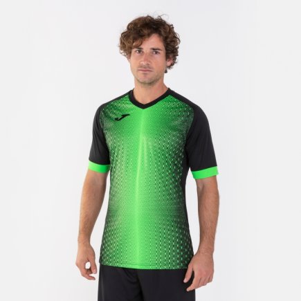 Футболка ігрова Joma SUPERNOVA 101284.117 колір: чорний/зелений