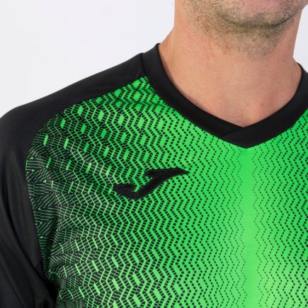 Футболка ігрова Joma SUPERNOVA 101284.117 колір: чорний/зелений