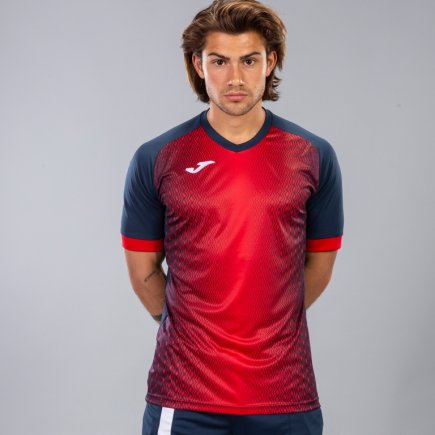 Футболка ігрова Joma SUPERNOVA 101284.336 колір: синій/червоний