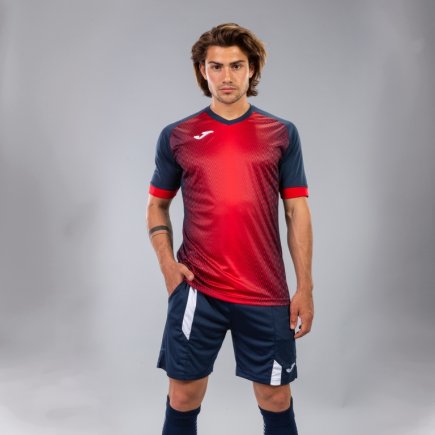 Футболка ігрова Joma SUPERNOVA 101284.336 колір: синій/червоний