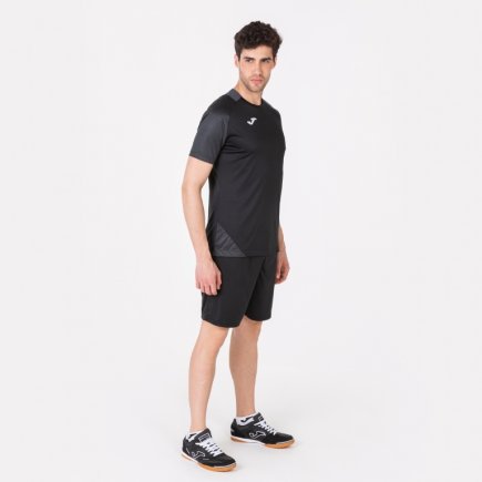 Футболка Joma Essential II 101508.110 колір: чорний/темно-сірий