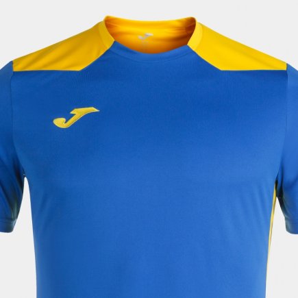 Футболка ігрова Joma CHAMPIONSHIP VI 101822.709 колір: блакитний/жовтий