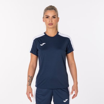 Футболка ігрова Joma ACADEMY III 901141.332 жіноча колір: темно-синій/білий