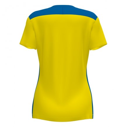Футболка игровая Joma CHAMPIONSHIP VI 901265.907 женская цвет: желтый/голубой