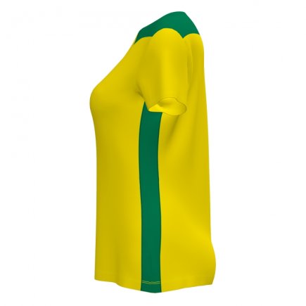 Футболка игровая Joma CHAMPIONSHIP VI 901265.904 женская цвет: желтый/зеленый