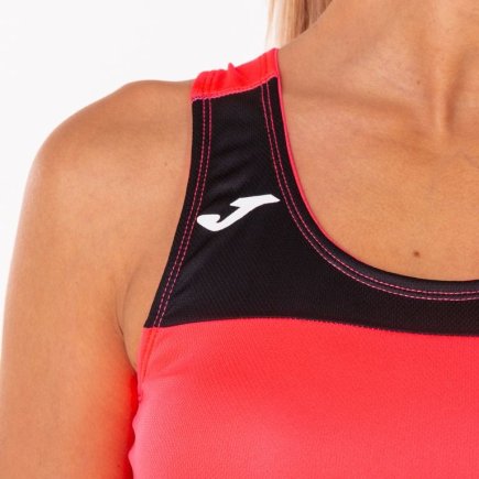Топ жіночий Joma T-SHIRT RACE WOMAN CORAL-BLACK SLEEVELESS 900758.041