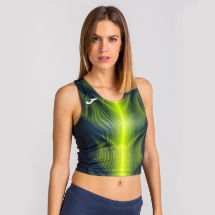 Топ женский Joma OLIMPIA TOP DARK NAVY-FLUOR YELLOW 900935.341