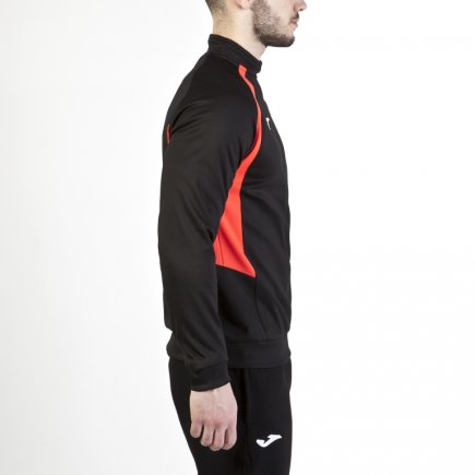 Спортивная кофта Joma Champion III 100019.120 полиэстер с коротким замком черно-малиновая