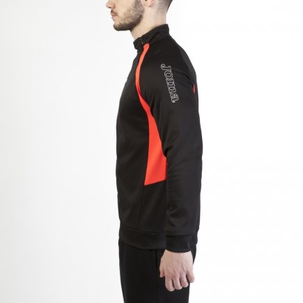 Спортивная кофта Joma Champion III 100019.120 полиэстер с коротким замком черно-малиновая