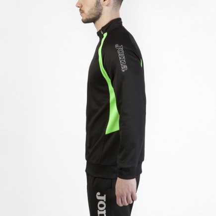 Спортивна кофта Joma Champion III 100019.117 поліестер з коротким замком чорно-салатова