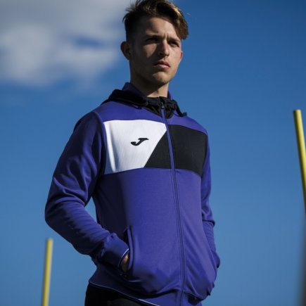 Спортивна кофта Joma CREW II 100615.551 колір: фіолетовий/чорний/білий
