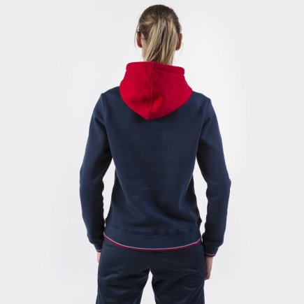 Спортивна кофта Joma CREW II 900443.306 жіноча колір: темно-синій/червоний/білий