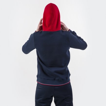 Спортивна кофта Joma CREW II 900443.306 жіноча колір: темно-синій/червоний/білий