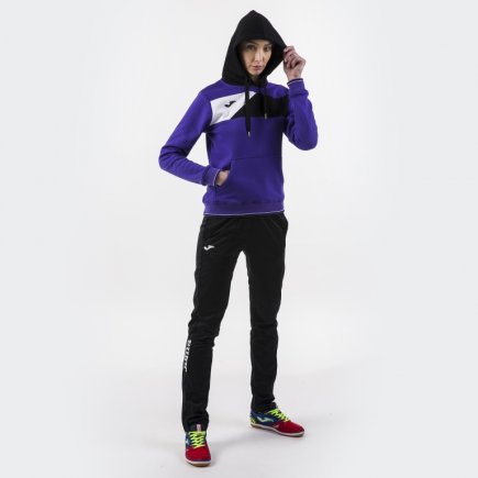 Спортивна кофта Joma CREW II 900443.551 жіноча колір: фіолетовий/чорний/білий