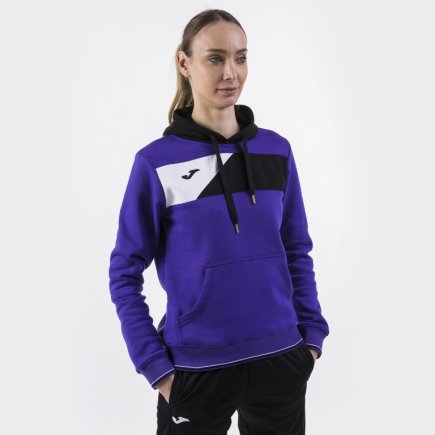 Спортивна кофта Joma CREW II 900443.551 жіноча колір: фіолетовий/чорний/білий