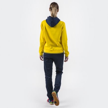 Спортивна кофта Joma CREW II 900443.903 жіноча колір: жовтий/темно-синій/блакитний