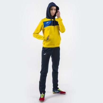 Спортивна кофта Joma CREW II 900443.903 жіноча колір: жовтий/темно-синій/блакитний
