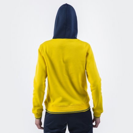 Спортивна кофта Joma CREW II 900443.903 жіноча колір: жовтий/темно-синій/блакитний