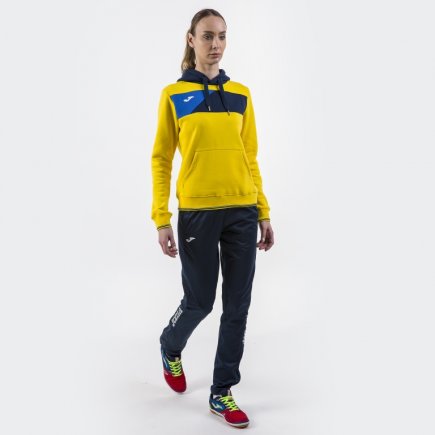 Спортивна кофта Joma CREW II 900443.903 жіноча колір: жовтий/темно-синій/блакитний