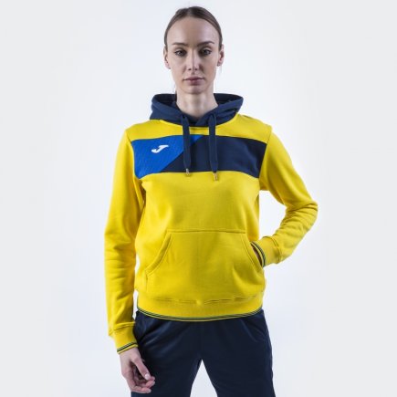 Спортивна кофта Joma CREW II 900443.903 жіноча колір: жовтий/темно-синій/блакитний
