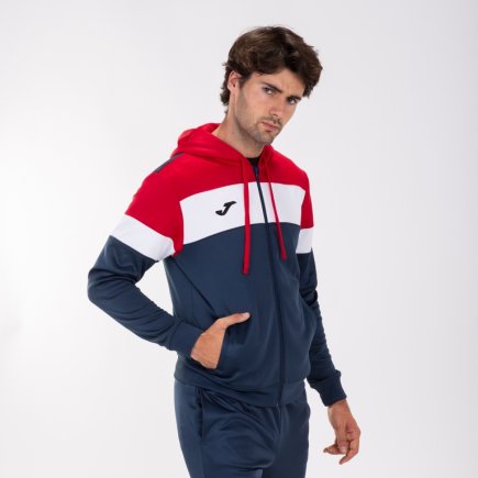 Олимпийка Joma Crew IV 101537.336 цвет: темно-синий/красный