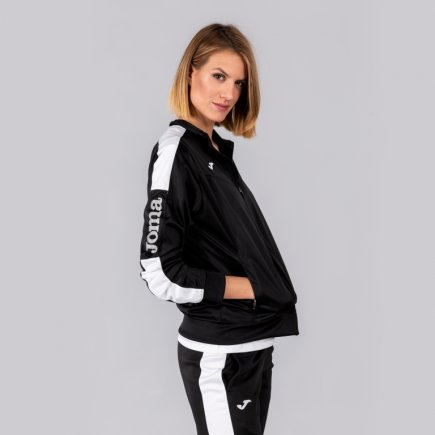 Спортивна кофта Joma CHAMPION IV WOMAN 900380.102 жіноча колір: чорний/білий