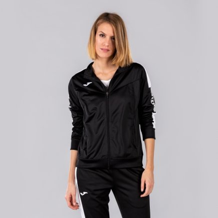 Спортивна кофта Joma CHAMPION IV WOMAN 900380.102 жіноча колір: чорний/білий