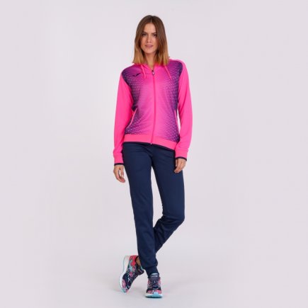 Спортивна кофта Joma SUPERNOVA 900891.033 жіноча колір: рожевий/темно-синій