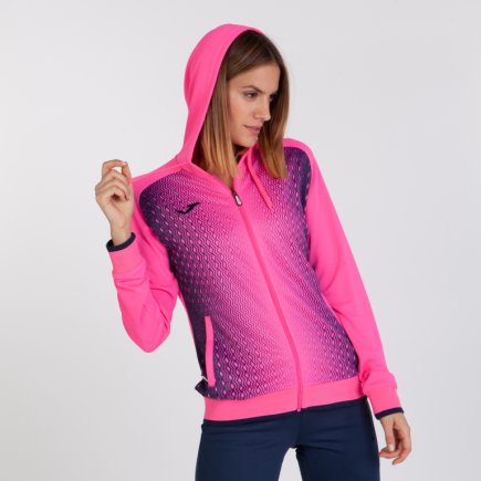 Спортивна кофта Joma SUPERNOVA 900891.033 жіноча колір: рожевий/темно-синій