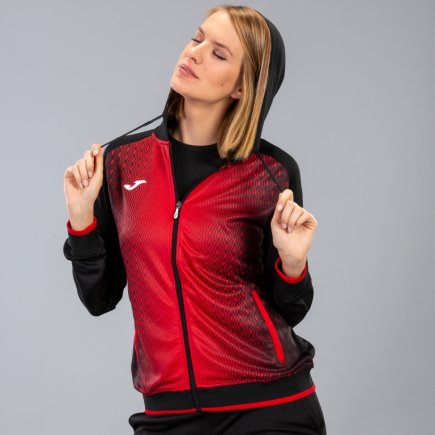 Спортивная кофта Joma SUPERNOVA 900891.106 женская цвет: черный/красный