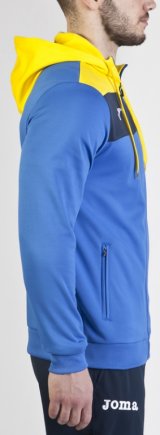 Толстовка Joma CREW 100245.709 з капюшоном колір: синій/жовтий