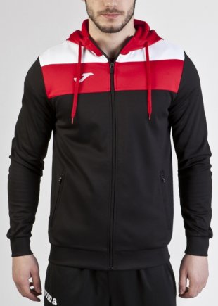Толстовка Joma CREW 100245.106 з капюшоном колір: чорний/червоний