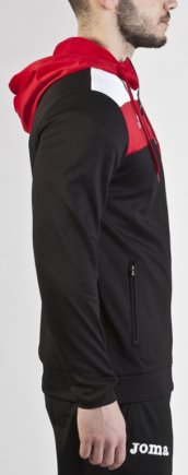 Толстовка Joma CREW 100245.106 з капюшоном колір: чорний/червоний