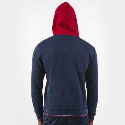 Толстовка Joma CREW II 100760.306 с капюшоном цвет: синий/красный/белый