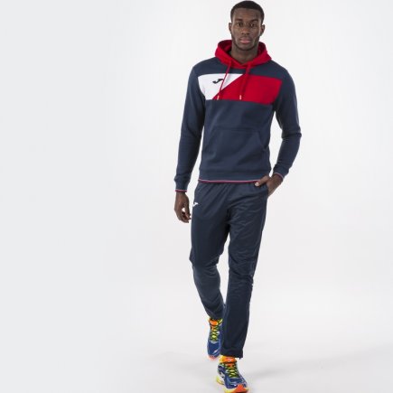 Толстовка Joma CREW II 100760.306 с капюшоном цвет: синий/красный/белый