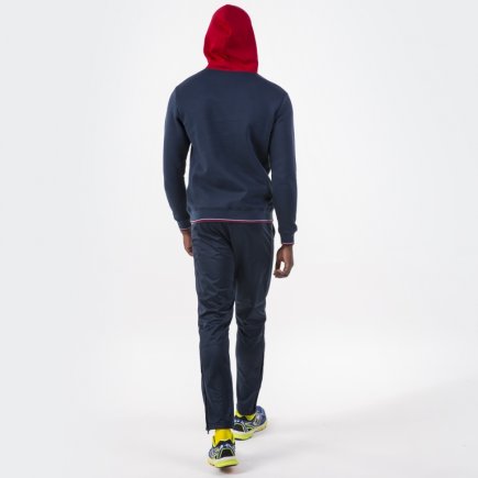 Толстовка Joma CREW II 100760.306 с капюшоном цвет: синий/красный/белый