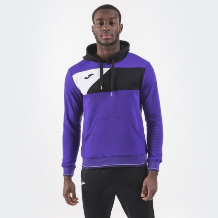Толстовка Joma CREW II 100760.551 з капюшоном колір: фіолетовий/чорний/білий