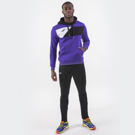 Толстовка Joma CREW II 100760.551 з капюшоном колір: фіолетовий/чорний/білий