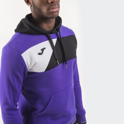 Толстовка Joma CREW II 100760.551 з капюшоном колір: фіолетовий/чорний/білий