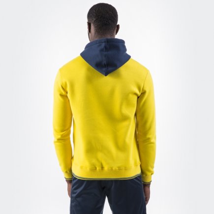 Толстовка Joma CREW II 100760.903 з капюшоном колір: синій/блакитний/жовтий