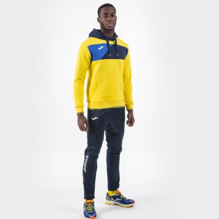 Толстовка Joma CREW II 100760.903 з капюшоном колір: синій/блакитний/жовтий