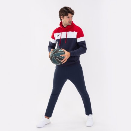 Толстовка Joma Crew IV 101544.336 цвет: темно-синий/красный
