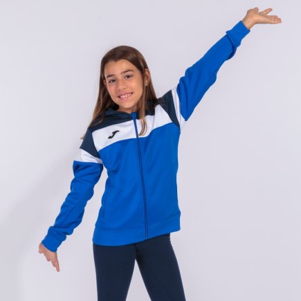 Толстовка жіноча Joma CREW IV WOMAN 901041.703 колір: блакитний/темно-синій/білий