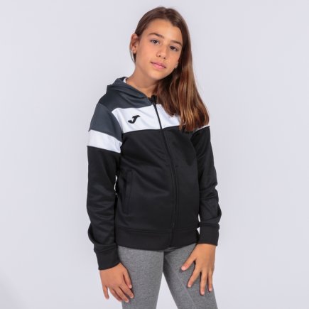 Толстовка жіноча Joma CREW IV WOMAN 901041.110 колір: чорний/сірий/білий