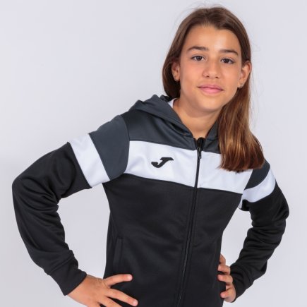 Толстовка жіноча Joma CREW IV WOMAN 901041.110 колір: чорний/сірий/білий