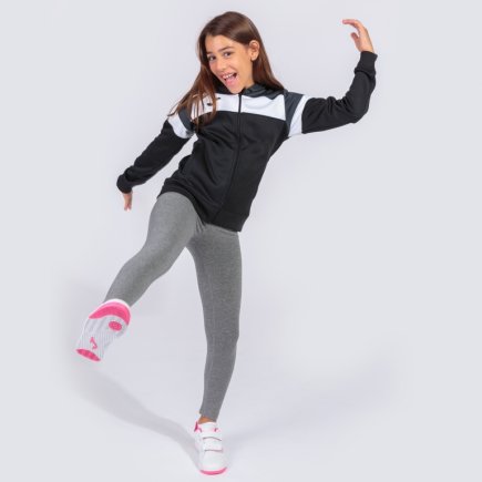 Толстовка жіноча Joma CREW IV WOMAN 901041.110 колір: чорний/сірий/білий