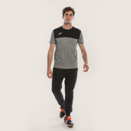 Футболка Joma WINNER COTTON 101107.281 колір: світло-сірий/чорний