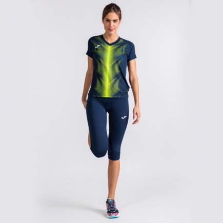 Футболка жіноча Joma Olimpia 900933.341 колір: темно-синій/жовтий