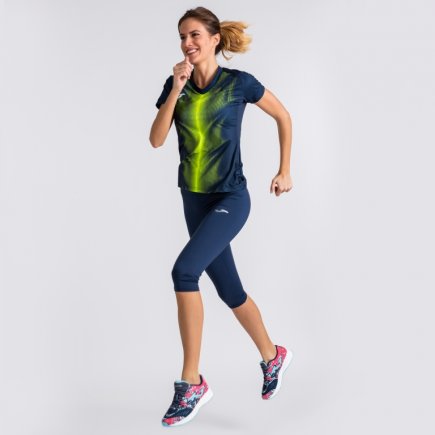 Футболка жіноча Joma Olimpia 900933.341 колір: темно-синій/жовтий