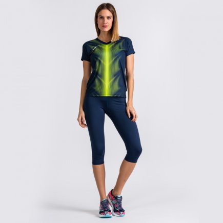 Футболка жіноча Joma Olimpia 900933.341 колір: темно-синій/жовтий